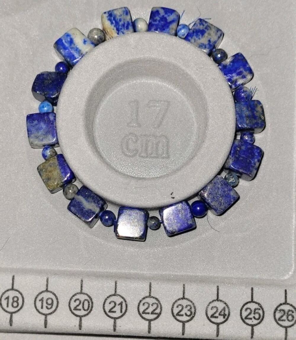Lapis Lazuli Bracelet Square 5.5mm To 9.4mm (royalty wisdom truth spiritual)
